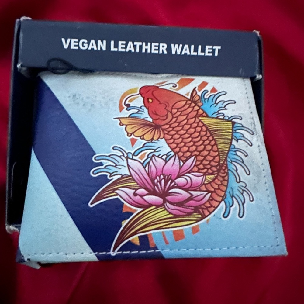 Blue and Red Koi Fish Art Wallet